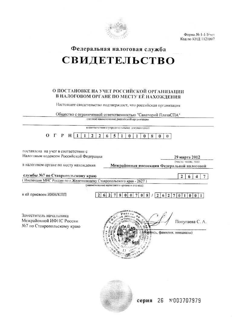 Плаза СПА ИНН
